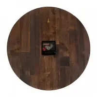 Часы настенные, интерьерные, бесшумные, d-35 см, дерево, открытые, темный циферблат