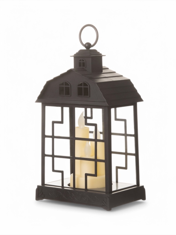 Светодиодная свеча в подсвечнике RISALUX &laquo;Дом со свечами&raquo;, LED-ночник, 1.5 Вт, 3&times;ААА, 11&times;18&times;30 см