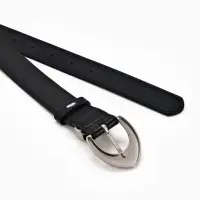 Ремень жен 05-01-02-01, Июнь2506, 3*0,3*110 см, без винта, пряж мат металл, 1 прокол, черный   10903