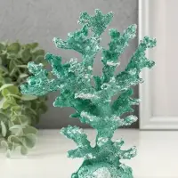 Сувенир полистоун "Коралл голубой" 14,5х5,5х17,5 см