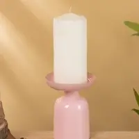 Подсвечник на 1 свечу "Зефир" глянцевый 10х10х13 см