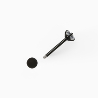 Пирсинг в язык &laquo;Штанга&raquo;, L=2,5 см, цвет белый в чёрном металле
