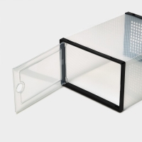 Коробка для хранения обуви с дверцей Доляна Large size, 26&times;33,5&times;16,5 см, 2 шт