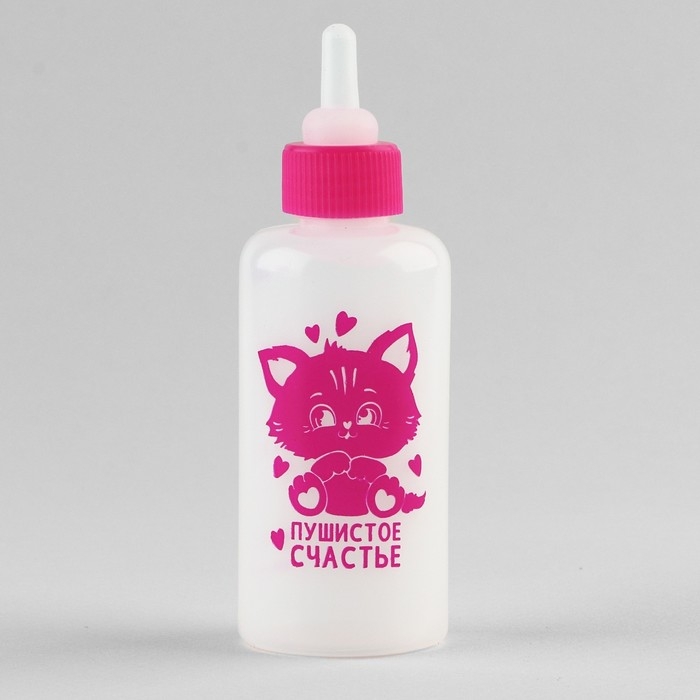 Набор для вскармливания &laquo;Пушистое счастье&raquo; для котят, бутылочка 60 мл, ёршик, соски