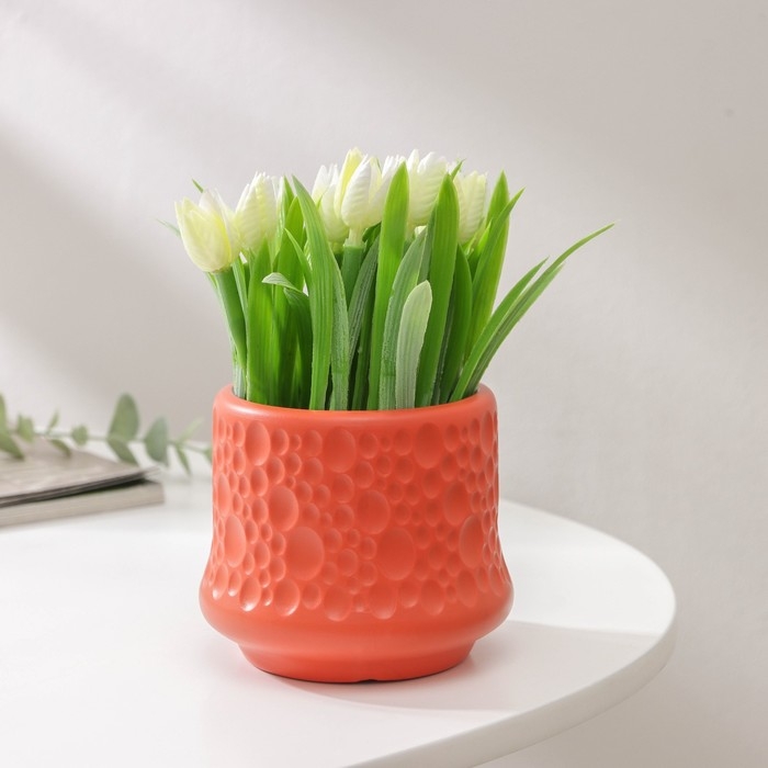 Кашпо для цветов, 8,7&times;7,3&times;8,5 см, цвет МИКС