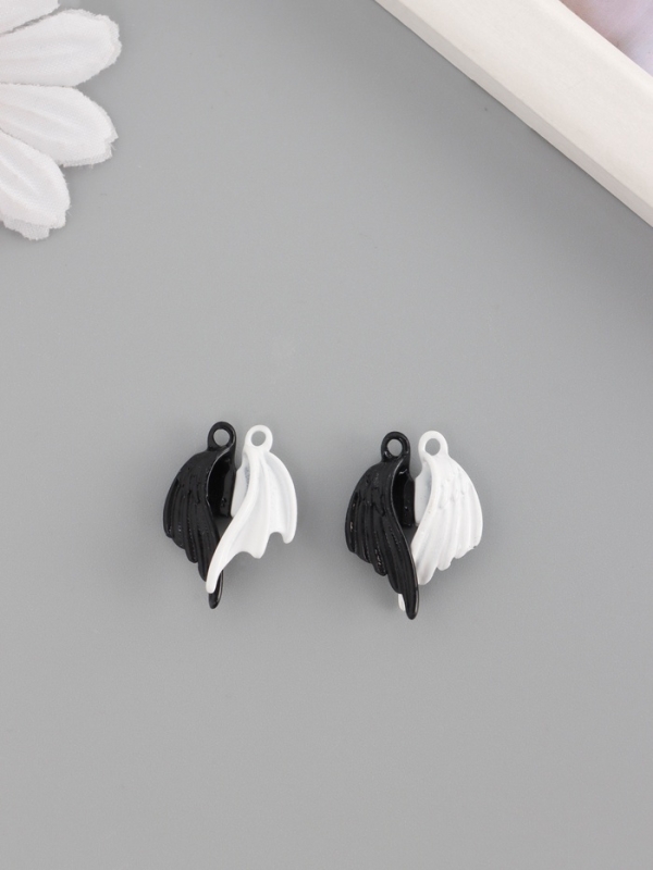 Замок магнитный металл "Крылья" набор 2 шт чёрно-белый 2,6х1,9 см