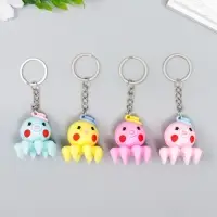 Брелок резина "Осьминожка в шляпке" МИКС 10х3,6 см