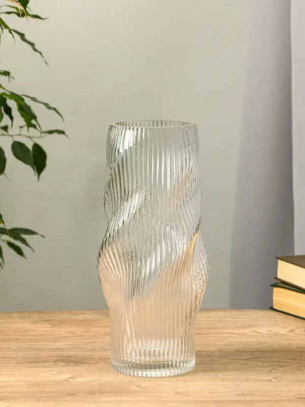 Ваза стекло настольная "Венди" 29х12х10 см, прозрачный