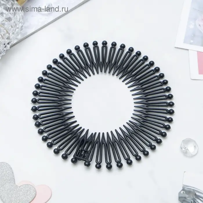 Гребень - ободок для волос &laquo;Классика&raquo;, чёрный