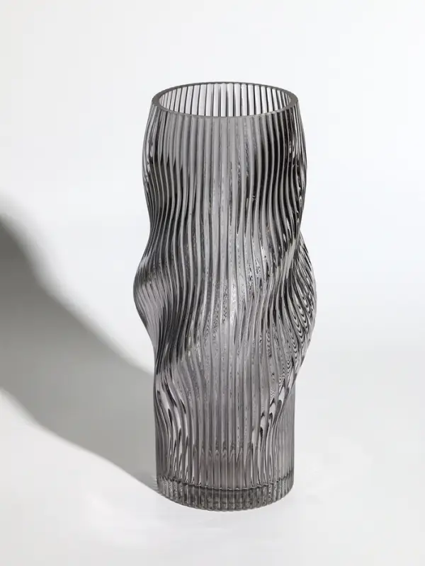 Ваза стекло настольная "Венди" 29х12х10 см, серый