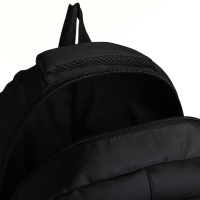 Рюкзак школьный на молнии, 4 кармана, цвет чёрный/серый