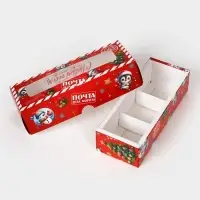 Коробка под 3 конфеты, &laquo;Новогодняя почта&raquo;, 13&times;5&times;3.3 см
