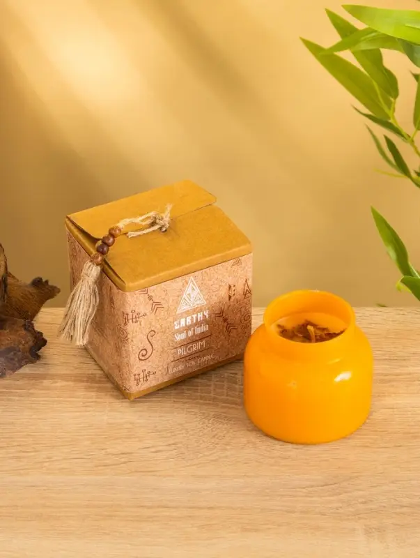 Свеча с травами в банке Earthy collection "Pilgrim" 200 гр, соевый воск