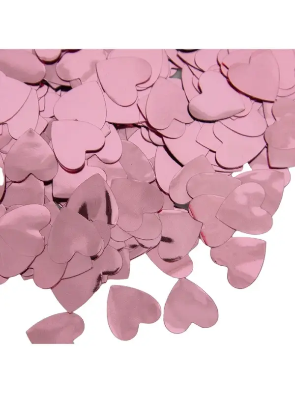 Конфетти &laquo;Сердце&raquo; светло-розовые, металлик, 1.5 см, 50 г