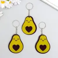 Брелок для ключей на кольце &laquo;Авокадо с косточкой-сердечком&raquo;, EVA, 5.1&times;6.5 см