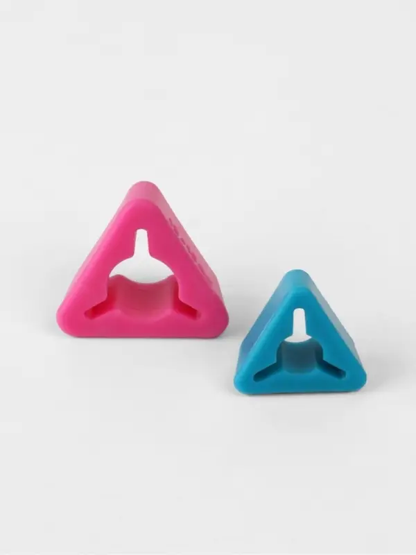 Держатели для спиц, треугольные, 2 шт., d=7-10 мм, 12-15 см, голубые, розовые