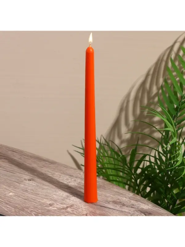 Свеча тонкая 2х2х25 см, соевый воск МИКС