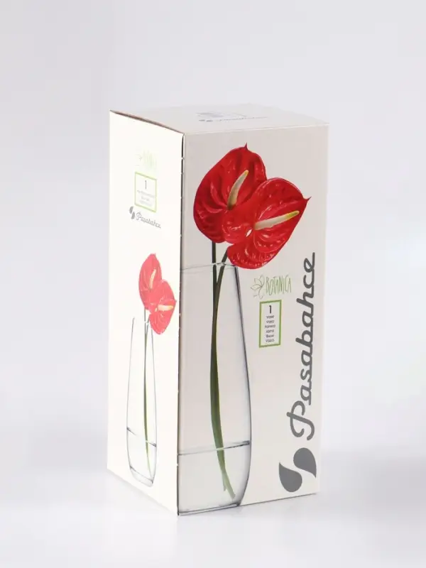 Ваза &laquo;Омега&raquo;, h=26 см, стекло, светло-серая