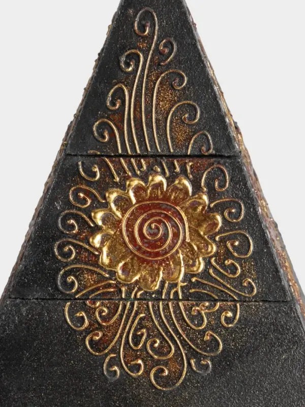 Шкатулка &laquo;Пирамидка&raquo;, 15&times;15&times;20 см, МДФ, чёрная