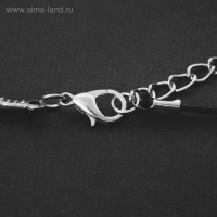 Кулон на шнурке &laquo;Анатомия&raquo; сердце, цвет чернёное серебро на чёрном шнурке, 43 см