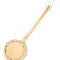 Ковш-черпак из липы 1.5л, 49 см, нержавеющий обруч, с горизонтальной ручкой