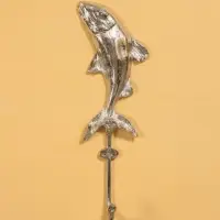 Крючок настенный "Рыба" 9х6,5х28 см, алюминий