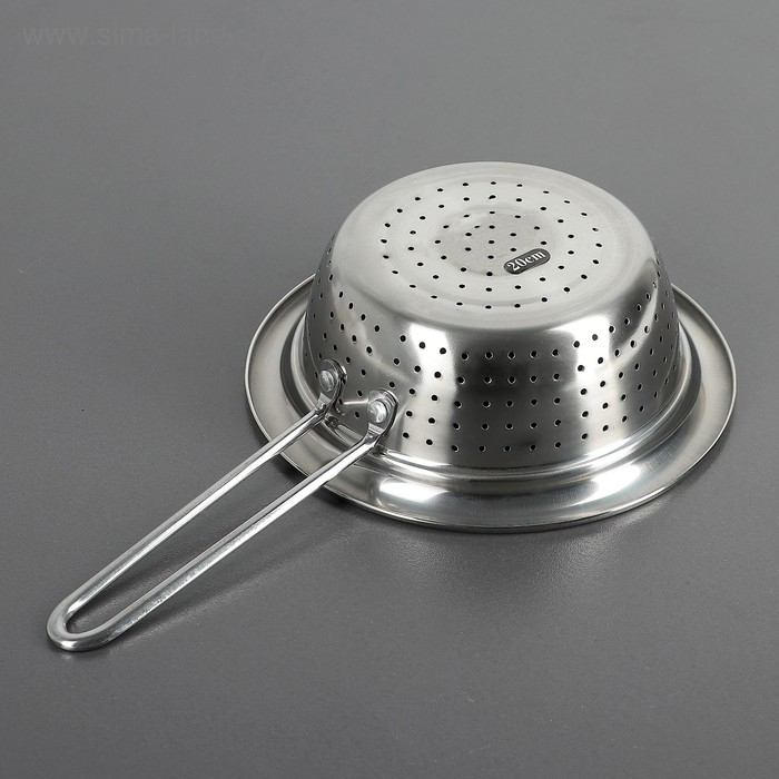 Дуршлаг из нержавеющей стали Доляна &laquo;Гудвин&raquo;, d=20 см, длинная ручка