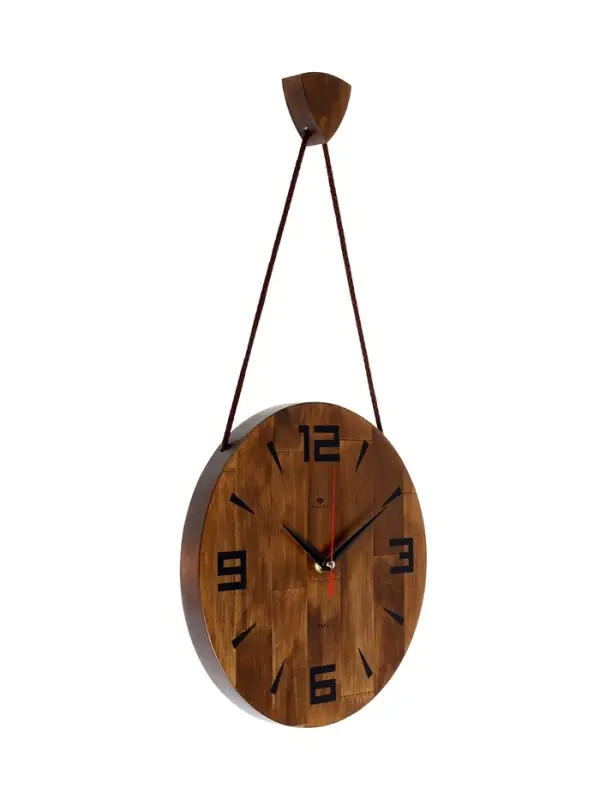 Часы настенные, интерьерные, бесшумные, d-30 см, дерево на подвесе