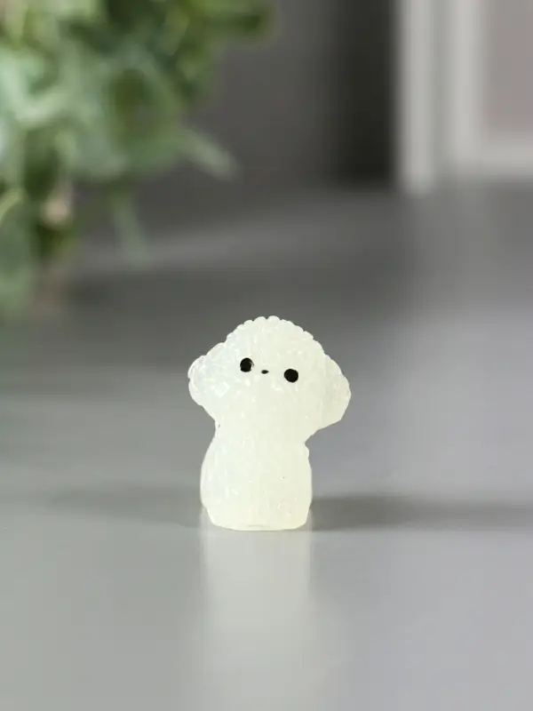 Сувенир полистоун флюоресцентный "Терьерчики" набор 4 шт 2х2,7х3 см