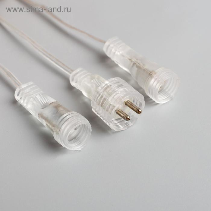 Гирлянда &laquo;Сосульки рифленые&raquo; 2.5 &times; 0.3 м, IP65, прозрачная нить, 192 LED, свечение зелёное с эффектом стекания, 12 В