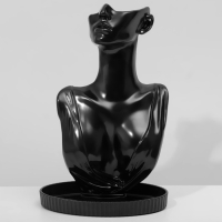 Бюст для украшений, 21&times;13,5&times;33 см, цвет чёрный