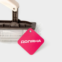 Швабра для мытья пола PVA Доляна, со складным отжимом, насадка 27&times;6 см, стальная составная телескопическая ручка 100(125) см