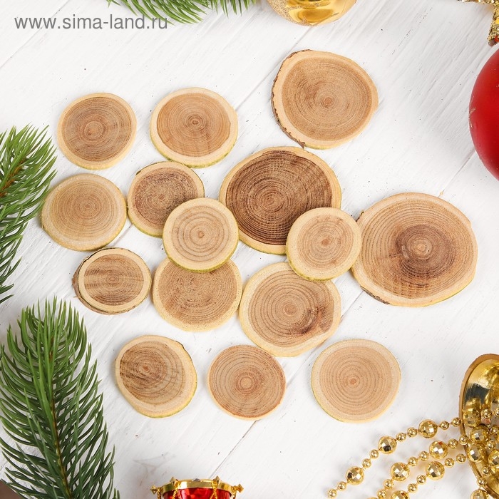 Новогодний декор &laquo;Спилы&raquo;, размер спилов: от 2 до 14 см