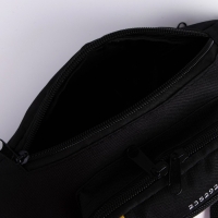 Сумка поясная &laquo;Билет&raquo;, 28х7х14 см, отдел на молнии, наружный карман, цвет чёрный