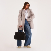 Сумка женская тоут, на молнии, цвет тёмно-коричневый