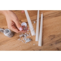 Набор свечей витых, 1,5х 15 см, 3 штуки, белый блистер