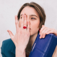 Кольцо &laquo;Губы&raquo;, цвет красный, безразмерное