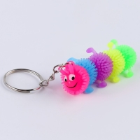 Мяч детский резиновый ёжка &laquo;Сороконожка&raquo;, резиновый, на брелоке, цвета МИКС
