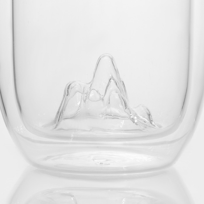 Стакан стеклянный с двойными стенками Magistro &laquo;Горы&raquo;, 350 мл, 6,5&times;15 см