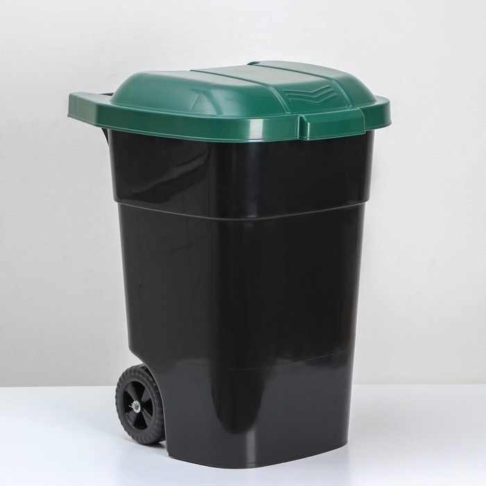 Мусорный бак &laquo;Садовый&raquo;, 65 л, на колёсиках, цвет микс