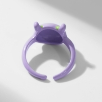 Кольцо &laquo;Монстрик&raquo; круглый, цвет зелёно-фиолетовый, безразмерное