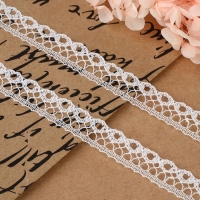 Кружево капроновое, 10 мм &times; 10 &plusmn; 1 м, цвет белый