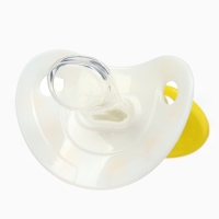 Набор: Соска - пустышка с держателем &laquo;Цветы&raquo;, ортодонтическая, +6 мес, цвет желтый