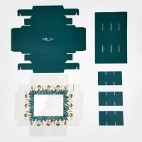 Коробка складная под 12 конфет &laquo;Ёлочные игрушки&raquo;, 14.4 х 18.4 х 3.8 см, Новый год