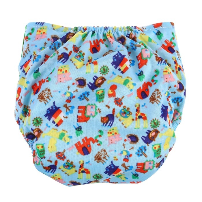 Многоразовый подгузник+ 1 вкладыш в комплекте &laquo;Зверушки&raquo;