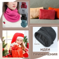 Лоскут флис, односторонний, 50 &times; 50 см, 190 г/м, цвет красный №1B