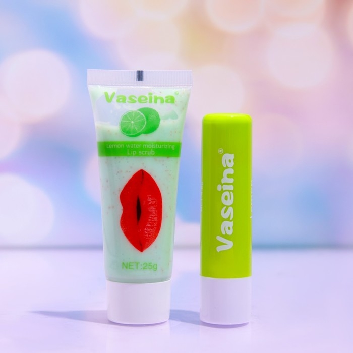 Набор для губ &laquo;Лайм&raquo; : бальзам и скраб