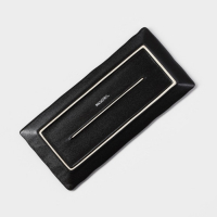 Блюдо фарфоровое для подачи Magistro Pietra lunare, 25&times;12 см, цвет чёрный