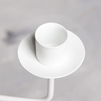 Подсвечник металл на 3 свечи "Шандал", 26,2х20,5 см, белый