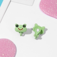 Клипсы детские &laquo;Выбражулька&raquo; лягушки, цвет зелёный